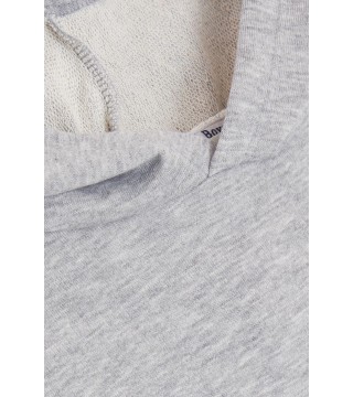 Erkek Çocuk Sweatshirt Kapüşonlu Kanguru Cepli Gri Melanj (9-14 Yaş)