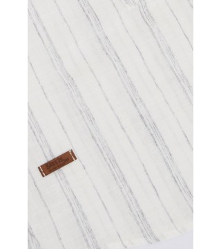 Erkek Çocuk Gömlek Harf Nakışlı Yarım Düğmeli Beyaz (3-7 Yaş)