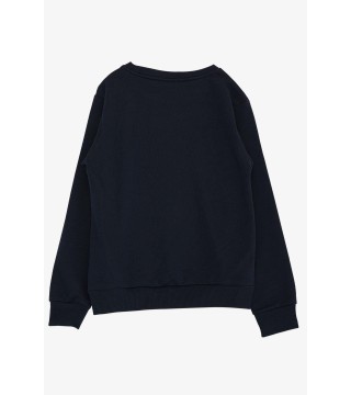 Erkek Çocuk Sweatshirt Yazı Baskılı Lacivert (4-8 Yaş)